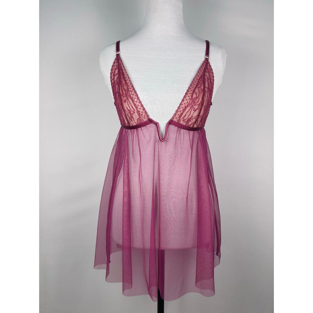 Victoria’s Secret Sheer Lace Babydoll Lingerie NWT Size Medium - Picture 1 of 8